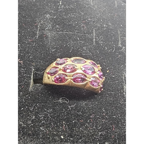 10K YELLOW GOLD PURPLE TOURMALINE RING SIZE 8 - Picture 2 of 9